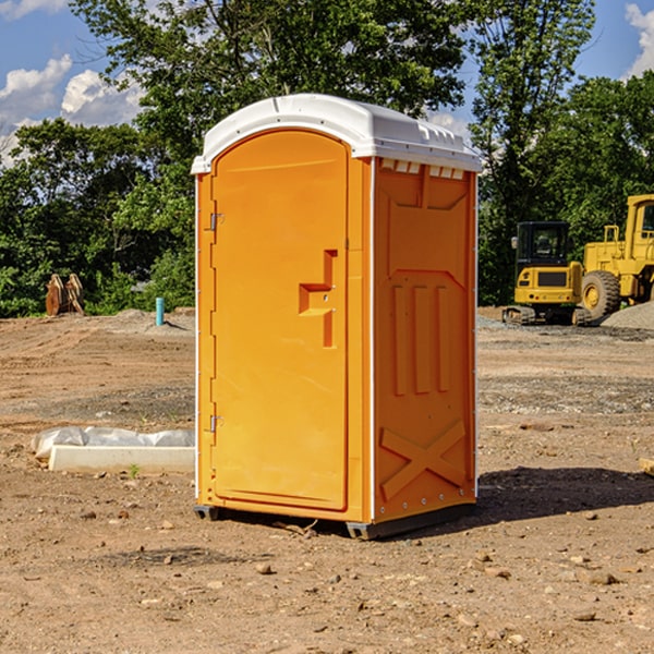 how often are the portable restrooms cleaned and serviced during a rental period in Woodinville